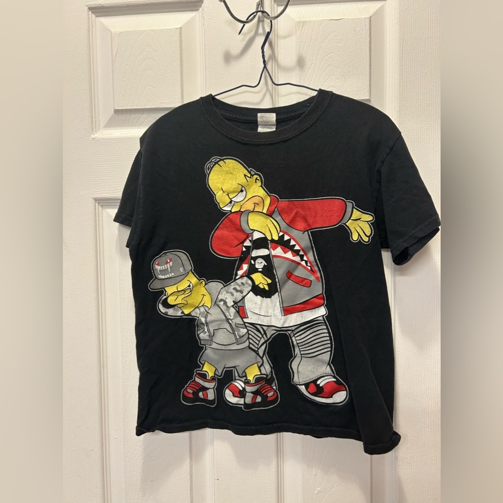 Vintage The Simpsons dabbing short sleeve shirt